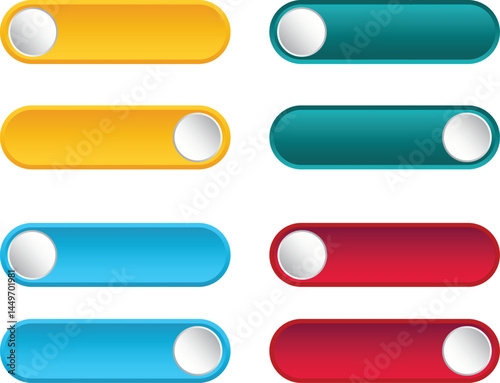 Color buttons for web vector
