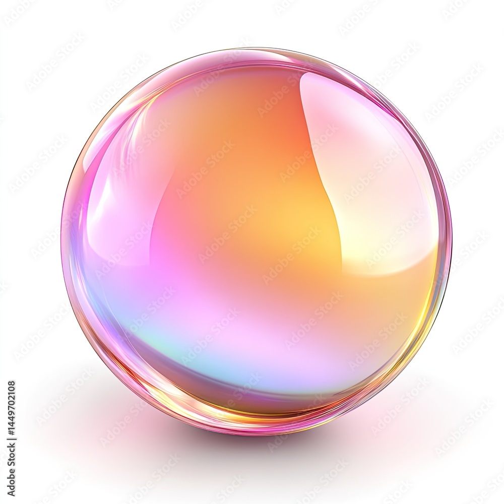 Obraz premium Colorful, iridescent sphere Glossy, smooth surface Vibrant hues