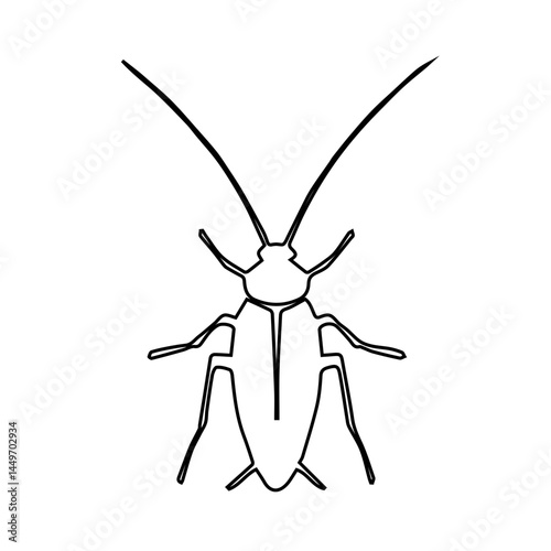white cockroach icon