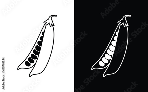 pea vector illustration. peas outline design 