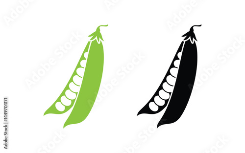 pea vector illustration. peas silhouette design on white background