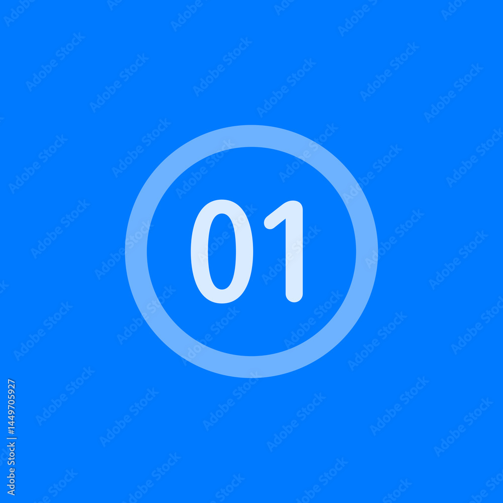 Zero One Circle Outline Icon Zero One Circle Outline Icon