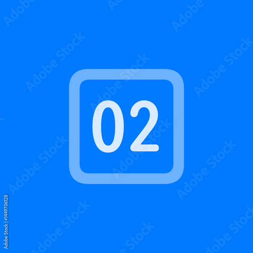 Double Two Square Outline Icon