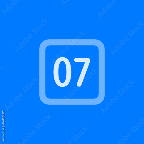 Outlined Zero-Seven Square