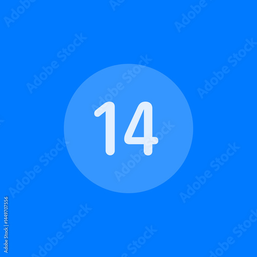Filled Fourteen Circle