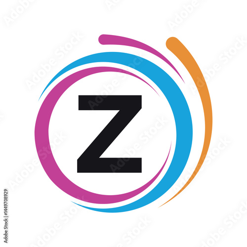 Initial laundry Logo combine with letter Z vector template