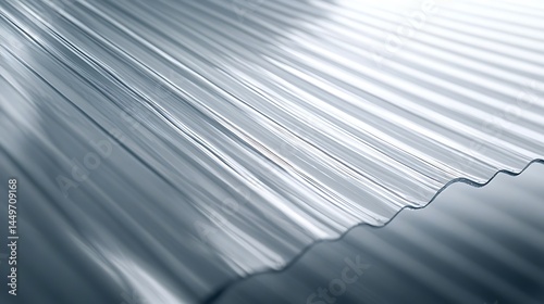 Abstract Rippled Clear Plastic Sheet Surface, Parallel Lines, Texture, and Pattern
