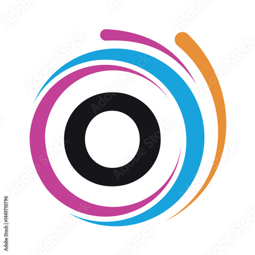 Initial laundry Logo combine with letter O vector template