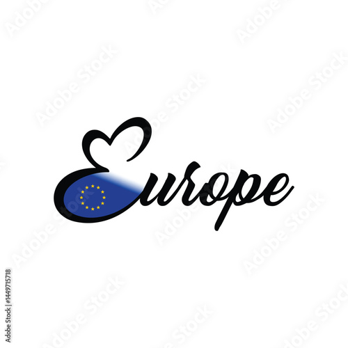 Happy Europe Day Flag 9 May illustration vector design