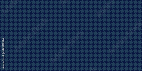 Sophisticated navy blue houndstooth pattern texture. Ideal for fashion, textile, and website backgrounds.  Elegant, timeless design conveys quality and sophistication.