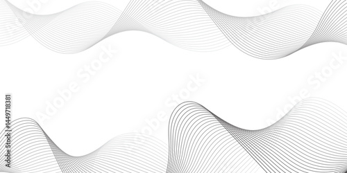 Abstract Vector Composition of Wave Lines on Transparent Background – Ideal for High-Tech Communication Designs, Big Data Reports, Research Presentations, and Business Technology Collateral
