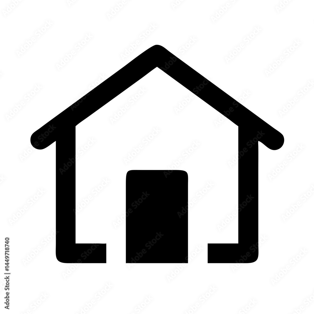 Icon of a Home Symbol Representing Shelter and Comfort Icon of a Home Symbol Representing Shelter and Comfort