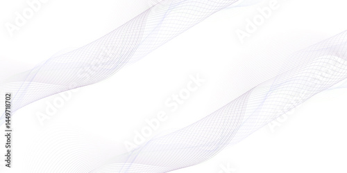 Abstract vector illustration featuring smooth wave lines on a transparent background. Suitable for technology, digital data, network communication, and modern design themes. Ideal for use in web inter