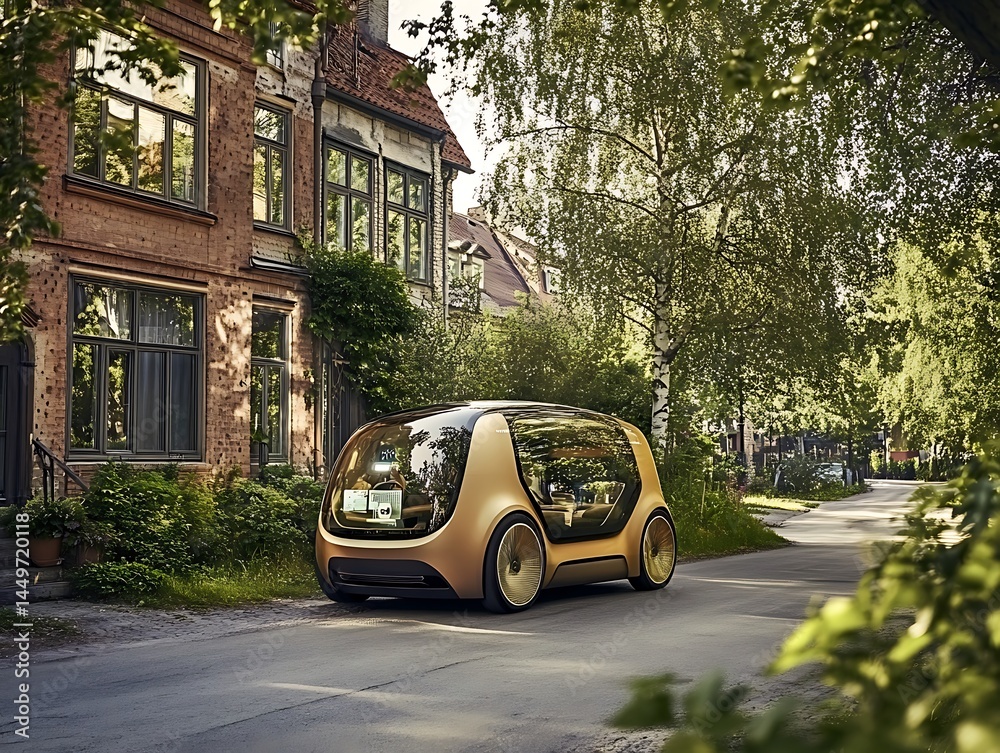 environment ultra minimal self driving car concept in bright featureless environment ultra minimal self driving car concept in bright featureless