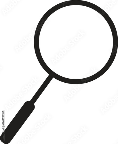 Simple magnifying glass icon for search and discovery. search icon. Find symbol.