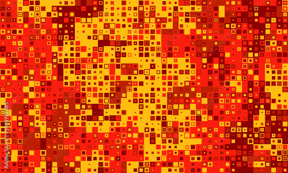 Abstract fiery mosaic background. Vibrant red and gold squares create a dynamic, energetic texture perfect for websites, presentations, or branding. Evokes warmth, technology, or energy. Abstract fiery mosaic background. Vibrant red and gold squares create a dynamic, energetic texture perfect for websites, presentations, or branding. Evokes warmth, technology, or energy.