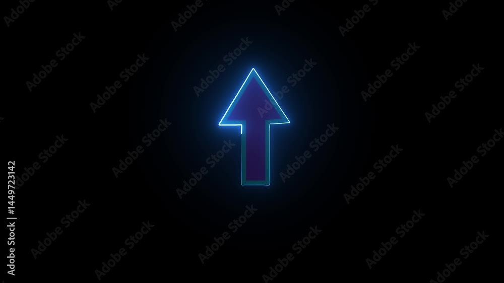 Abstract directional neon arrow icon animation. Neon line Up direction animated arrow .Video animation of line arrows sign on black screen, Sign Arrows Animation, Abstract Directional arrow animation. Abstract directional neon arrow icon animation. Neon line Up direction animated arrow .Video animation of line arrows sign on black screen, Sign Arrows Animation, Abstract Directional arrow animation.