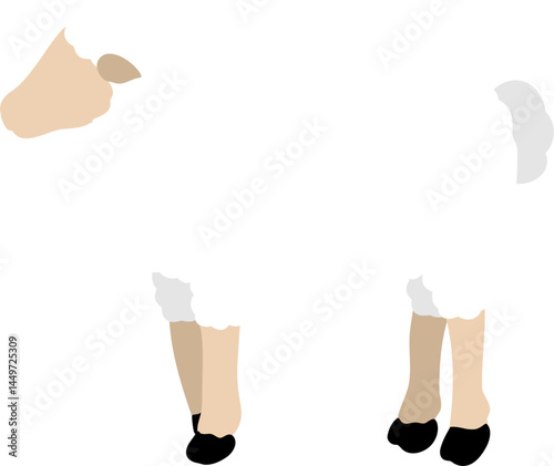 faceless sheep animal cartoon