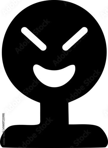 Malicious Emoji Icon, Perfect for Digital Illustrations