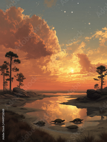 Prehistoric Earth history, Devonian, Carboniferous, Triassic Period