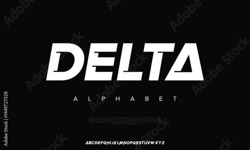 Bold geometric display font perfect for technology, sports branding, logo design, posters, and digital projects