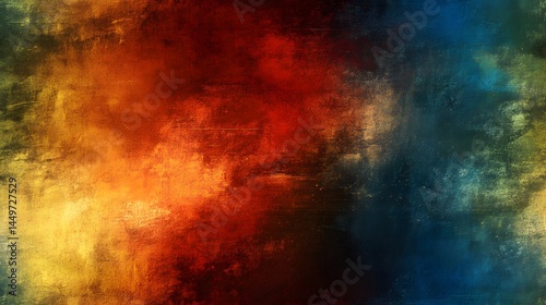 Wallpaper Mural Vibrant, textured abstract background of warm and cool colors. Torontodigital.ca