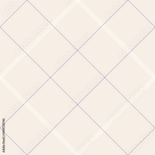 Isolation tartan vector pattern, bandana textile check plaid. Holiday background seamless fabric texture in linen and snow colors.