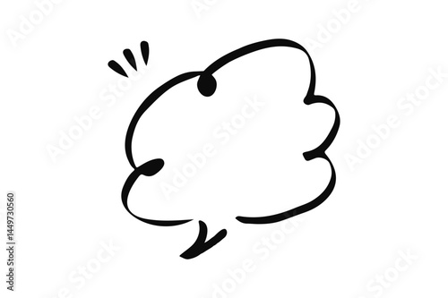 Pen Handwritten Speech Bubble Silhouette