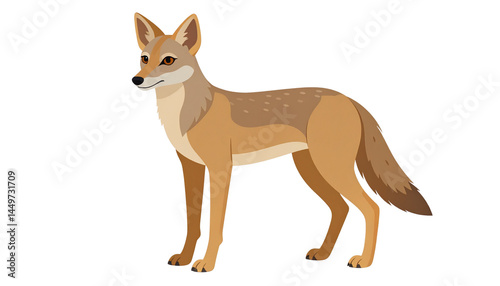 a jackal, isolated