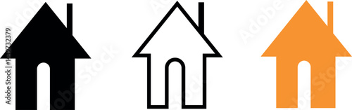 home icon vector set, house icon, home icon vector set, main page icon set in trendy flat style illustration