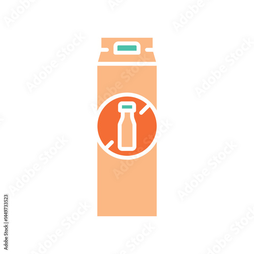 Lactose free color flat icon for digital and print projects.