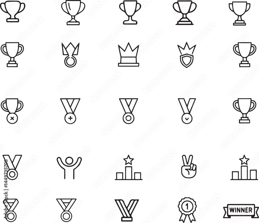 Awards and Achievements Icon Set.eps Awards and Achievements Icon Set.eps