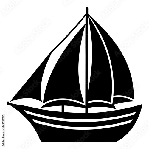 sail boat vector icon white background