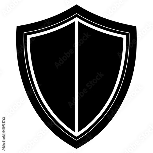 Shield vector icon on white background 