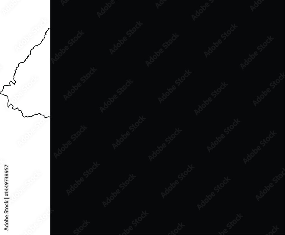 Obraz premium Bhutan Outline Map Simple Design