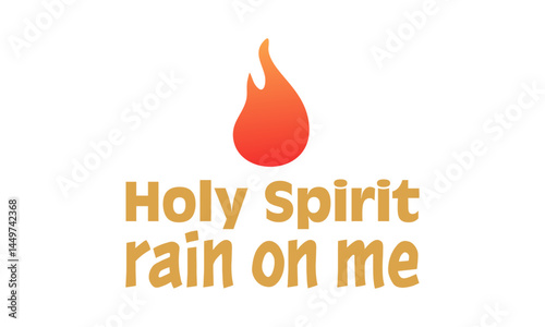 Pentecost poster design for print or use as card, flyer or T shirt	