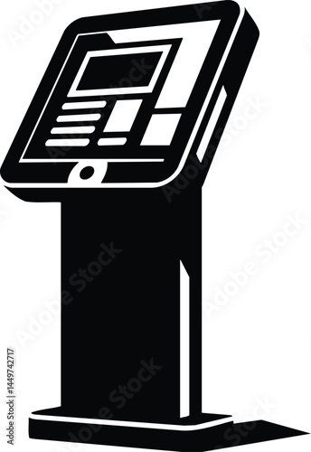 Sleek information kiosk silhouette symbol