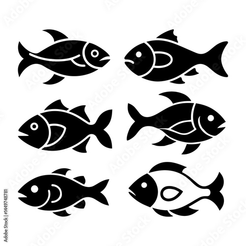 Fish Black victor design victor fish