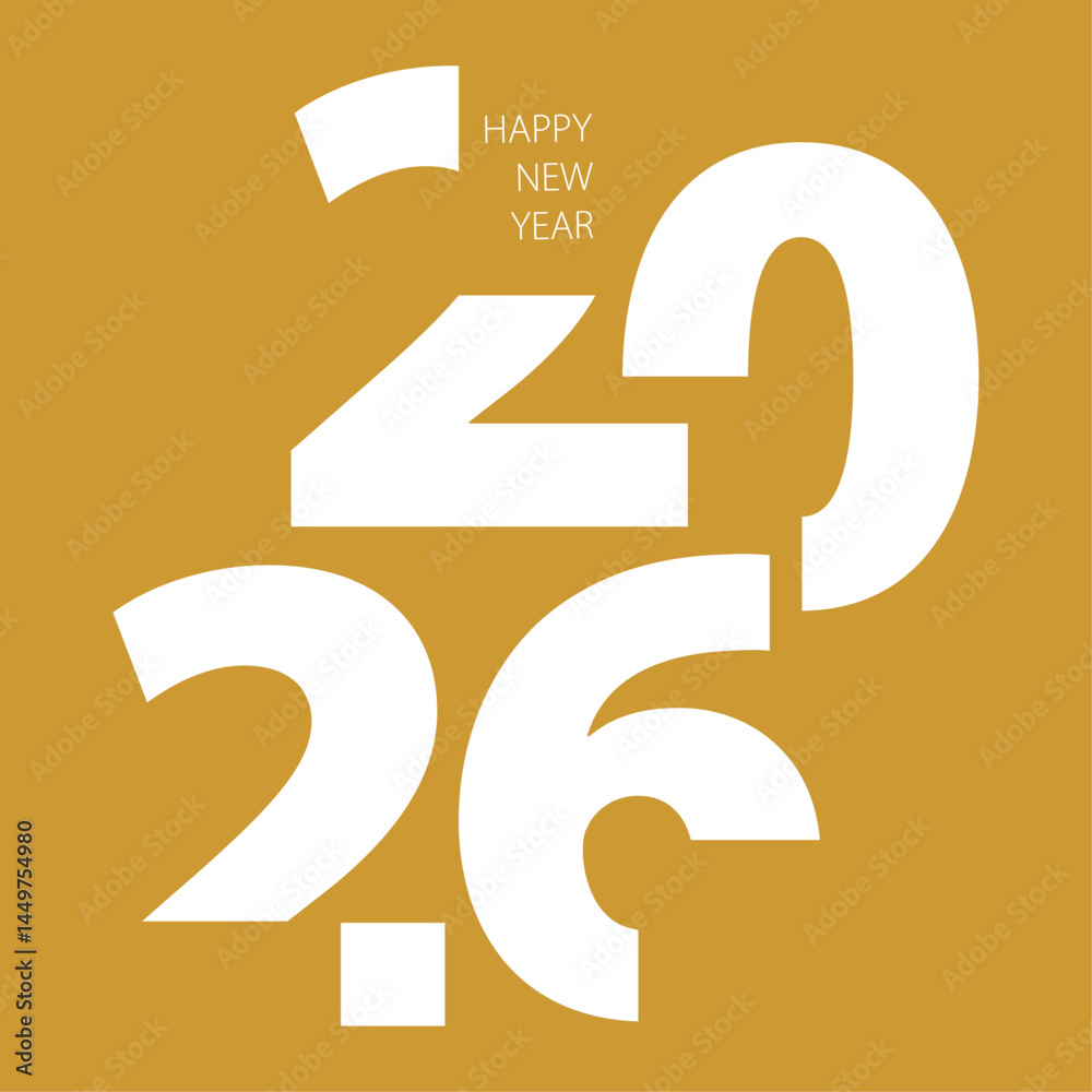 carte de vœux bonne année happy new year	2026