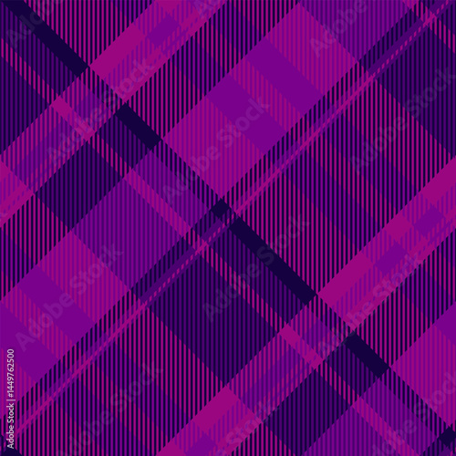Diverse tartan texture background, delicate pattern seamless check. Newborn textile vector plaid fabric in purple and dark colors.