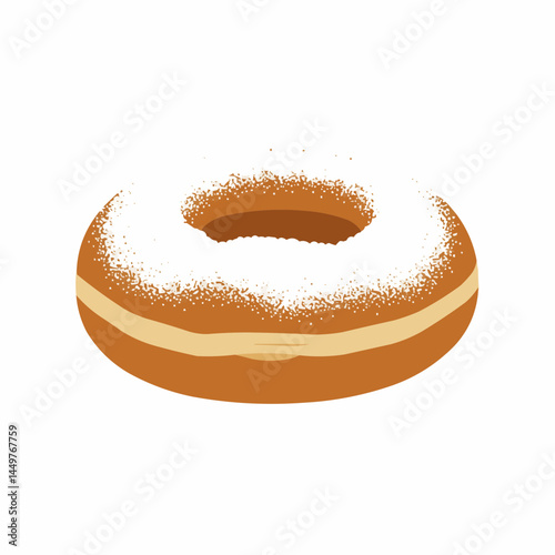Brown-toned baked dough with a sprinkle topping, resting on white