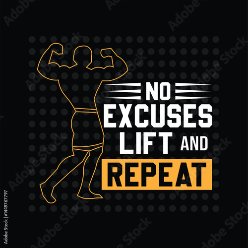 Weightlifting Motivation For Fitness T-Shirt Design