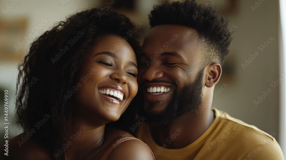 Happy Couple Sharing a Joyful Intimate Moment Together Happy Couple Sharing a Joyful Intimate Moment Together