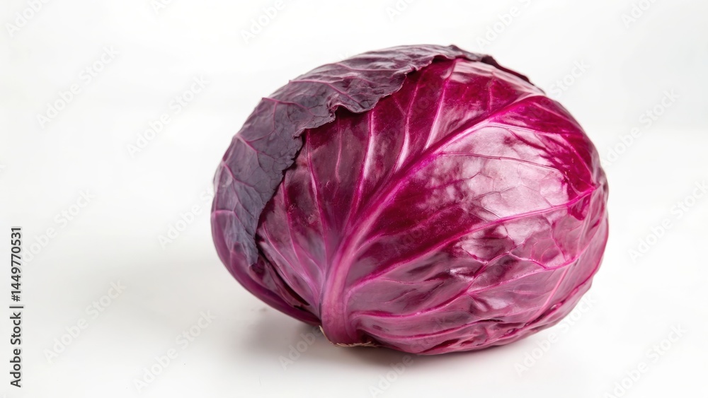 Red Cabbage on White Background Red Cabbage on White Background