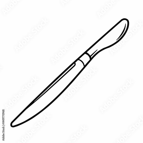 Simplified line art of trombone, featuring geometric shapes and minimal details