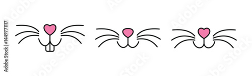 Cute Bunny Nose With Whiskers