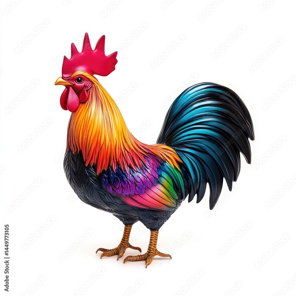 Fototapeta premium Vibrant Rooster Figurine
