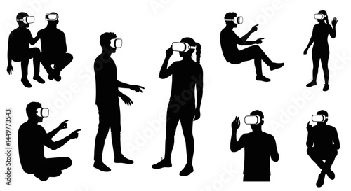Virtual Reality Silhouettes Diverse Poses for VR Design and Illustrations