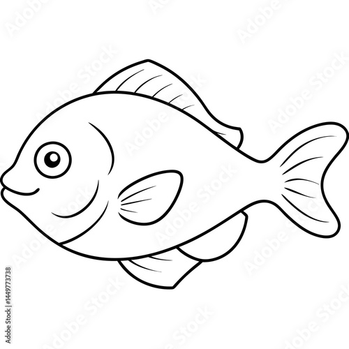 a coloring page of an orange roughy