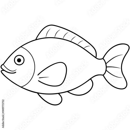 a coloring page of an orange roughy